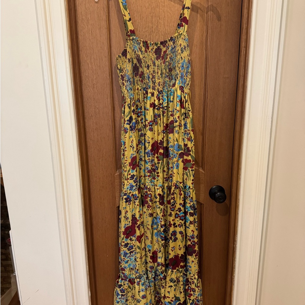 Zara Yellow Floral Maxi Dress